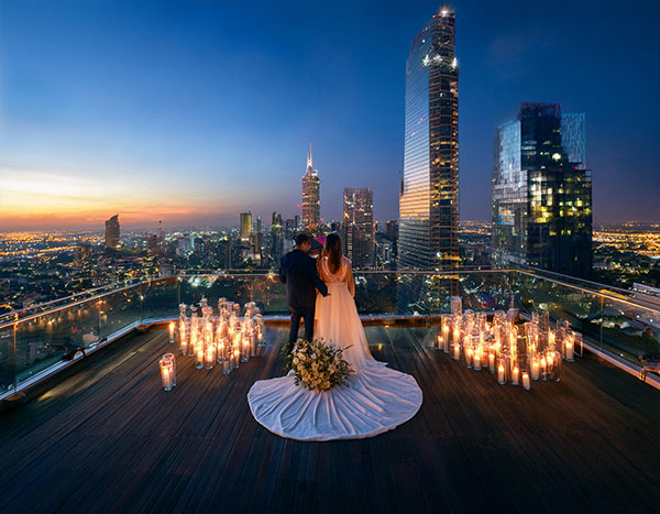 城市天际线婚礼摄影技巧：如何捕捉浪漫与现代都市美学 🌆📸
