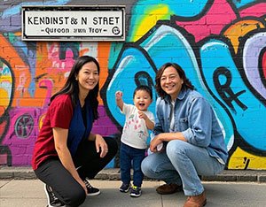 多伦多街头的随性家庭写真